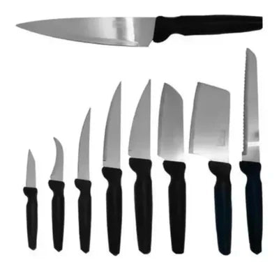 Jogo De Facas Chef Aço Inox - 9 peças